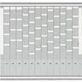 FRANKEN T-Kartentafel Jahresplaner, 81,9 x 78 cm, 12 Träger + 2 Index, 35 Schlitze, PV-SET4
