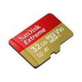 SanDisk Extreme - Flash-Speicherkarte (microSDHC/SD-Adapter inbegriffen) - 32 GB - A1 / Video Class V30 / UHS-I U3 - microSDHC UHS-I