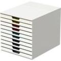 Durable Schubladenbox Varicolor, 10 Schübe, DIN C4, grau/weiß