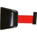 Wand-Gurtkassette, magnethaftend, 5 m, Gurt rot