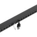 Kabelkanal Set OrgaNice, für eine geordnete Kabelführung auf Schreibtischen, 9 Kanäle, mit Innen- & Außenecken, L 390 mm, PVC, schwarz