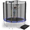 KINETIC SPORTS Trampolin Outdoor 'Salto Plus' Ø 183/244/305/366/400/427/490 cm - TÜV Rheinland geprüft, Komplett-Set für Kinder, USA Sprungtuch, Netz, Randpolster, Leiter - bis zu 160kg Ø 183 cm, Blau-2