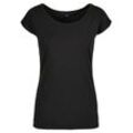WITORU T-Shirt 1er/2er Pack Damen Wide Neck T-Shirt für Frauen u. Mädchen (2-tlg) Gr. XS bis 5XL