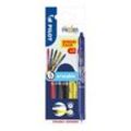 PILOT FRIXION ball CLICKER Tintenroller blau, rot, schwarz, blauschwarz, gelb 0,4 mm, Schreibfarbe: farbsortiert, 1 Set