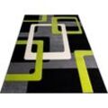 Teppich Maxim, my home, rechteckig, Höhe: 13 mm, Hoch-Tief-Effekt, Kurzflor, 3D-Design, grau|grün