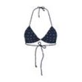 TOM TAILOR Damen Gemustertes Bikini-Top, blau, Gr. 34