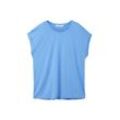 TOM TAILOR DENIM Damen Basic T-Shirt, blau, Gr. XL
