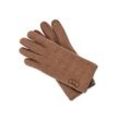Handschuhe im Materialmix - Cognac - Gr.: 8,0