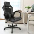 Wyctin - Racing Bürostuhl Schreibtischstuhl Chefsessel Drehstuhl Gaming Stuhl bis120 kg Schwarz