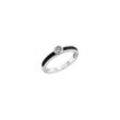 CELESTA Fingerring 925 Silber rhodiniert mit Zirkonia weiß und schwarz, grau|silberfarben