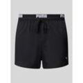 Badeshorts mit elastischem Logo-Bund