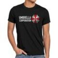 style3 Print-Shirt Herren T-Shirt Umbrella Corp. virus epidemie zombie