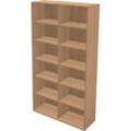 Schäfer Shop Genius Regal TETRIS WALL, 6 Ordnerhöhen, B 1200 x T 420 x H 2250 mm, Buche-Dekor