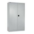 Schäfer Shop Select Garderobenschrank MS iCONOMY, Stahl, Mitteltrennwand, B 950 x T 400 x H 1935 mm, alusilber RAL 9006