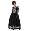 Karneval-Klamotten Kostüm La Catrina Tag der Toten Damenkostüm schwarz