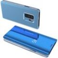 Cofi1453® Smart View Spiegel Mirror Smart Cover Schale Etui kompatibel mit Samsung Galaxy A40 (A405F) Schutzhülle Tasche Case Schutz Clear Blau