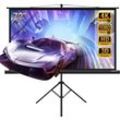 Leinwand mit Stativ 72 Zoll, Tragbar Projektor Leinwand, 160 x 90 cm, 16:9, 4K hd Klappbar Beamer Projektion Filme Leinwand für Indoor Outdoor Home