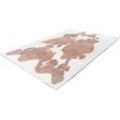 Hochflor-Teppich CALO-DELUXE "Vogesen 500" Teppiche Gr. B/L: 120 cm x 160 cm, 30 mm, 1 St., grau (taupe, weiß) Esszimmerteppiche