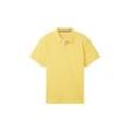 TOM TAILOR Herren Basic Polo Shirt, gelb, Uni, Gr. XL