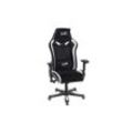 Gaming Stuhl G-30 Large, Mikrofaser schwarz, Absetzung Kunstleder weiß