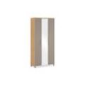 Dielenschrank Santina Set 3, Eiche bianco/taupe