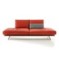 Leder Sofa Phoenix 2,5-sitzig, rot, inkl. Funktionen