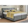 Motor-Boxspringbett Minerva, Leatherlook grau, 180 x 200 cm, Härtegrad 2 und 3