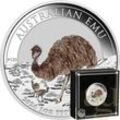 1 Unze Silbermünze Australien Emu 2024 - coloriert