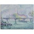 Leinwandbild ARTLAND "Paris, Blick zur Ile de la Cité. 1913" Bilder Gr. B/H: 120 cm x 90 cm, Europa, 1 St., blau Leinwandbilder