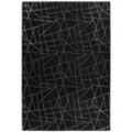 Teppich ME GUSTA "Bijou 125" Teppiche Gr. B/L: 200 cm x 290 cm, 20 mm, 1 St., silberfarben (schwarz, silberfarben) Esszimmerteppiche