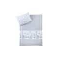 Bettwäsche in grau/weiß mit Muster Safari, 100 x 135 cm