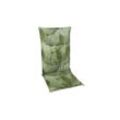 Garten-Sesselauflage Hochlehner, grün mit Motiv Palmen