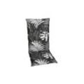 Sesselauflage in schwarz/weiß mit Blattmuster, für Hochlehner