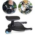 Buggy Board Trittbrett Kinderroller mit Sitz für Kinderwagen Hilfspedal Maximale Belastung 25 kg - Swanew