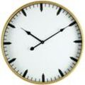 Rebecca Mobili Wanduhren Uhren Weiß Golden Mdf Metall Glas 40x40x6