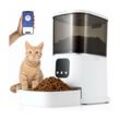 LIFERUN Smart Futterautomat Katze & Hund, Katzenfutter Automat 2,4 G WiFi, 6 L Automatischer Futterspender mit App-Steuerung, Ton-Aufnahmefunktion,