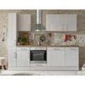 Küchenblock mit Geräte Weiß /Lärchenfarben B: ca. 250 cm