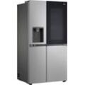 E (A bis G) LG Side-by-Side Kühlschränke 4 Jahre Garantie inklusive silberfarben (prime silver) Kühl-Gefrierkombinationen