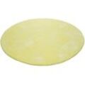 Hochflor-Teppich ESPRIT "Relaxx" Teppiche Gr. Ø 200 cm, 25 mm, 1 St., gelb Esszimmerteppiche