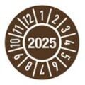 Einjahresprüfplakette Ø 30 mm Jahr 2025 mit Monaten Folie