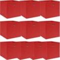 10 Stk. Aufbewahrungsboxen,Werkzeugaufbewahrung,Lagerbox Rot 32×32×32 cm Stoff CIW42925 Maisonchic