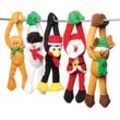 Weihnachtliche hängende Plüschtiere (5 Stück) Weihnachtsspielzeug