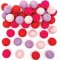 Rote, Rosa und Lila Filzbälle (50 Stück) Bastelbedarf Verzierung & Dekorationen