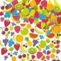 Schaumstoff-Aufkleber - Früchte (120 Stück) Bastelbedarf Verzierung & Dekorationen