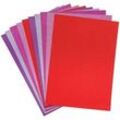 Rote, Rosa und Lila Glitzerpappe (20 Stück) Bastelbedarf Pappe & Papier