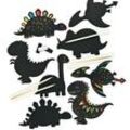 10 x Kratzbild-Magnete "Dinosaurier", Basteln für Kinder