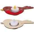 Holz-Teelichthalter "Vogel" (4 Stück) Bastelaktivitäten zu Weihnachten