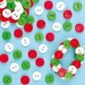 Mini-Knöpfe - Rot, Weiß & Grün (250 Stück) Bastelbedarf zu Weihnachten