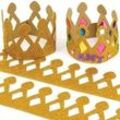 Goldene glitzernde Krone aus Schaumstoff (5 Stück) Coronation Crafts