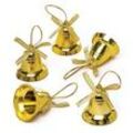 Goldfarbene Glocken (20 Stück) Bastelbedarf zu Weihnachten